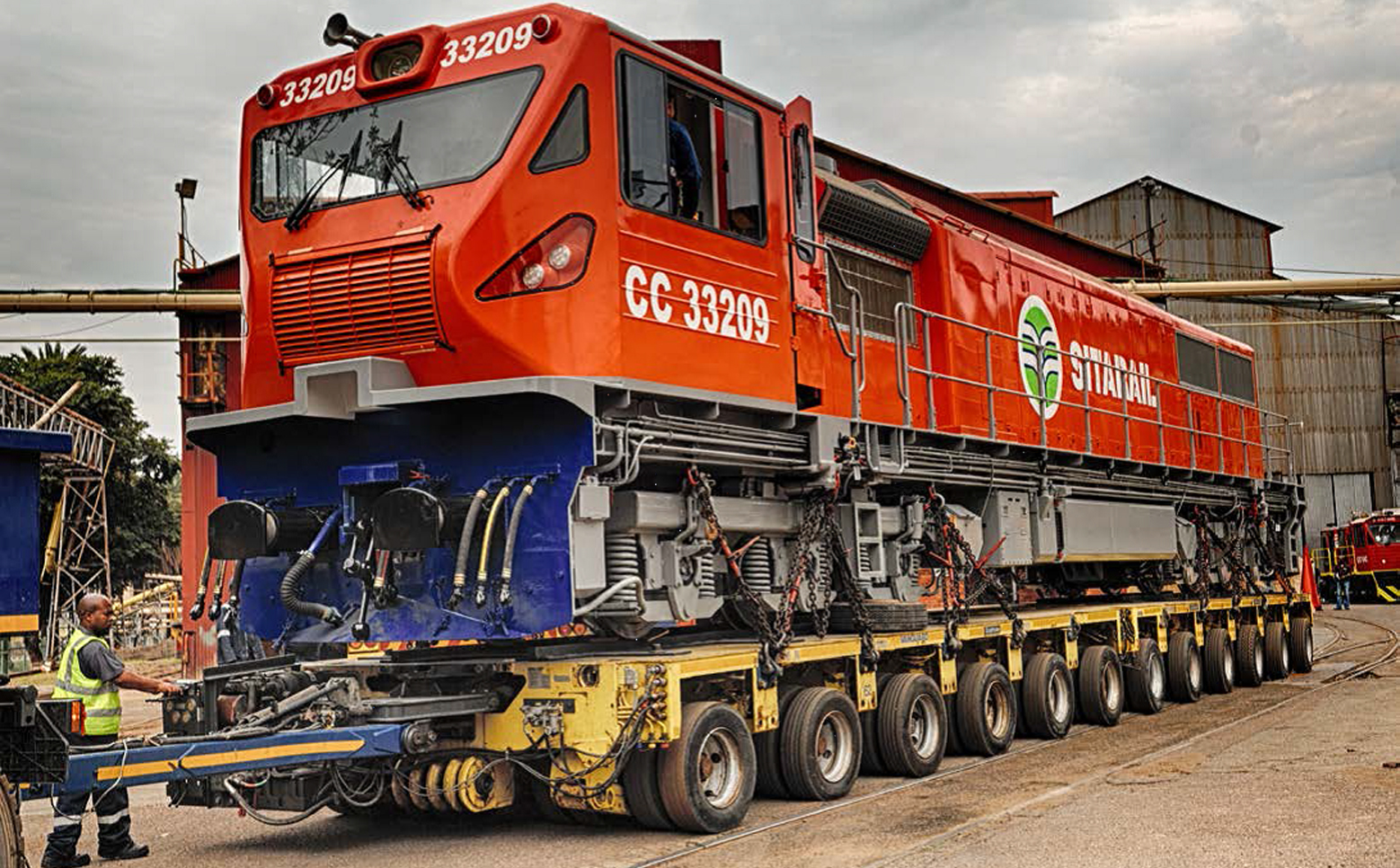 First of  16  Grindrod-manufactured locomotives delivered to  Ivory  Coast