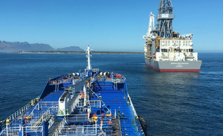 MT Kowie in ship-to-ship transfer off Cape Town